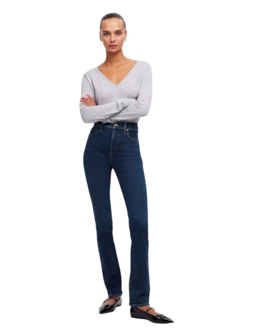 Madewell Womens Resin Rinse Dark Wash The Perfect Vintage 90s Mom Jeans 24